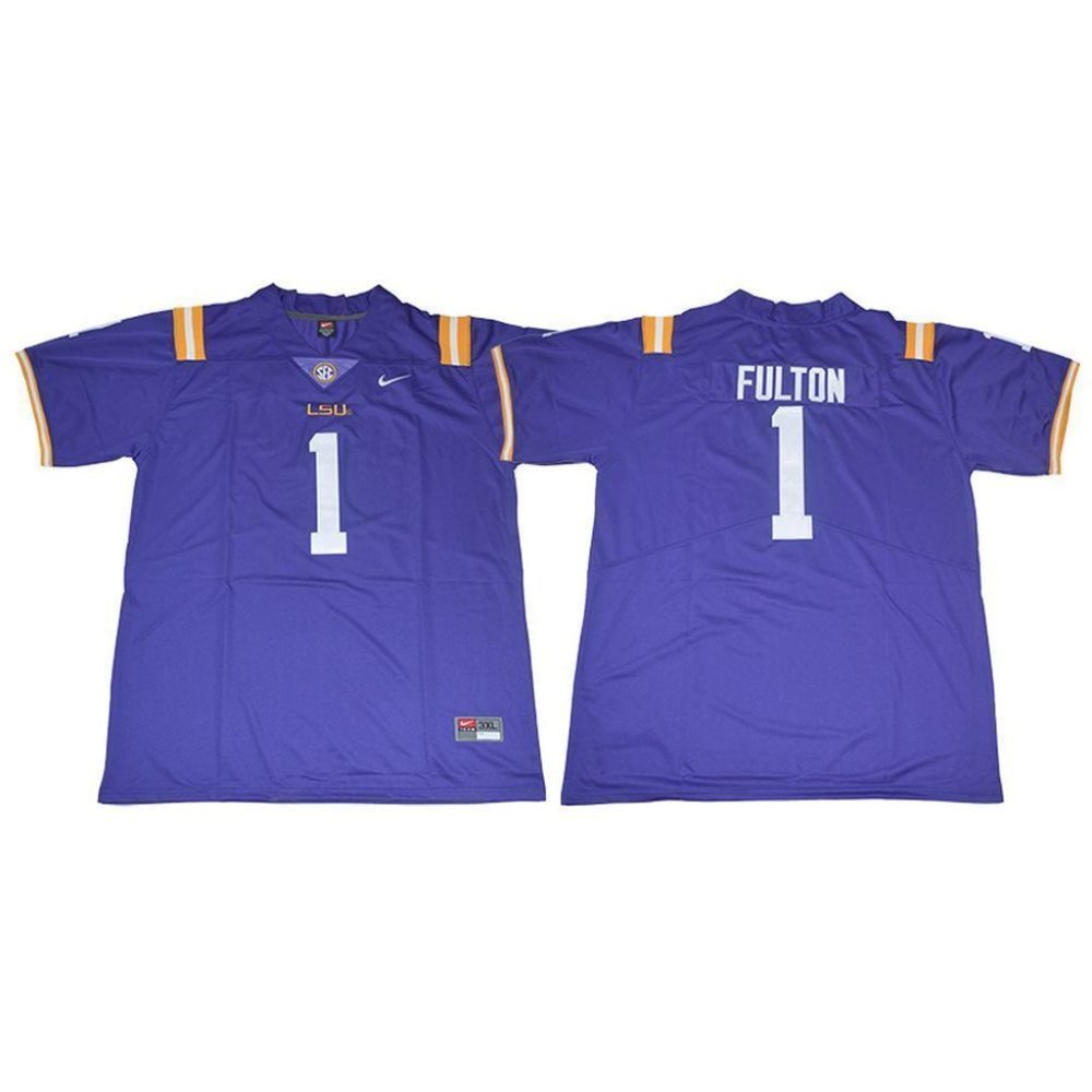 LSU Tigers Kristian Fulton Purple Jersey
